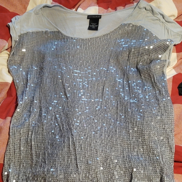 Metaphor Tops - Grey Sequence Top